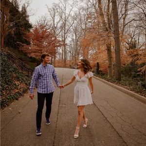 White Selfie Leslie Lace Dress with tie back